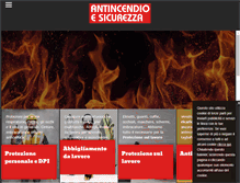 Tablet Screenshot of antincendioesicurezza.com